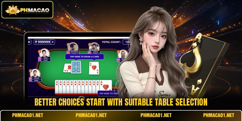 Better choices start with suitable table selection