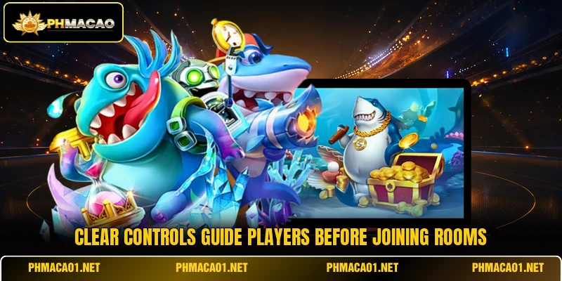 Clear controls guide players before joining rooms