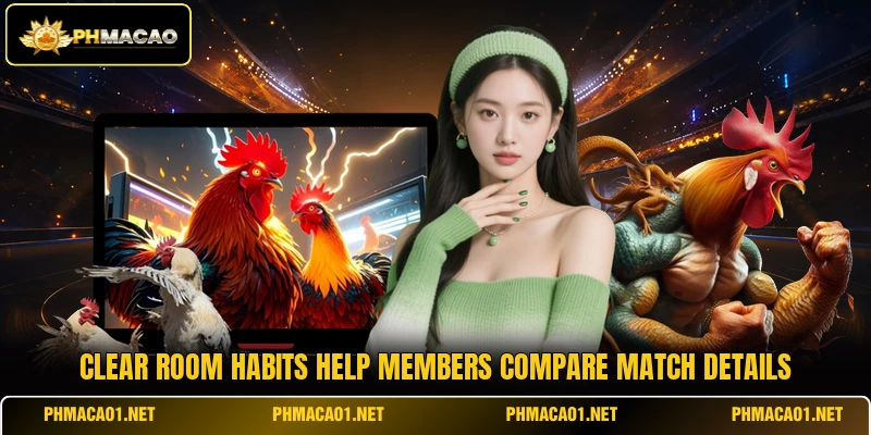 Clear room habits help members compare match details
