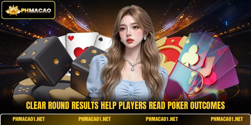 Clear round results help players read poker outcomes