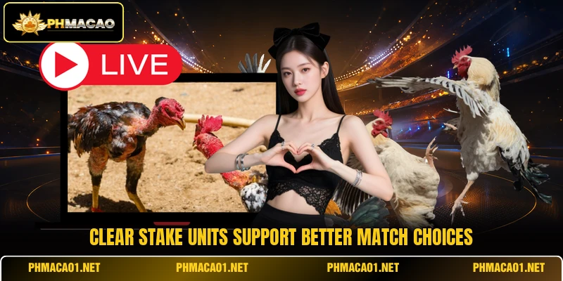 Clear stake units support better match choices
