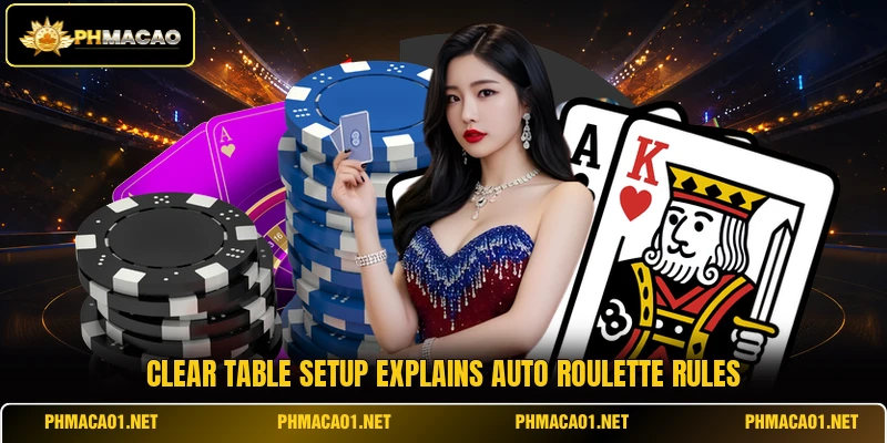 Clear table setup explains Auto Roulette rules