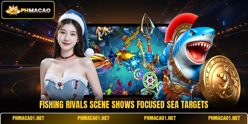 Fishing Rivals scene shows focused sea targets