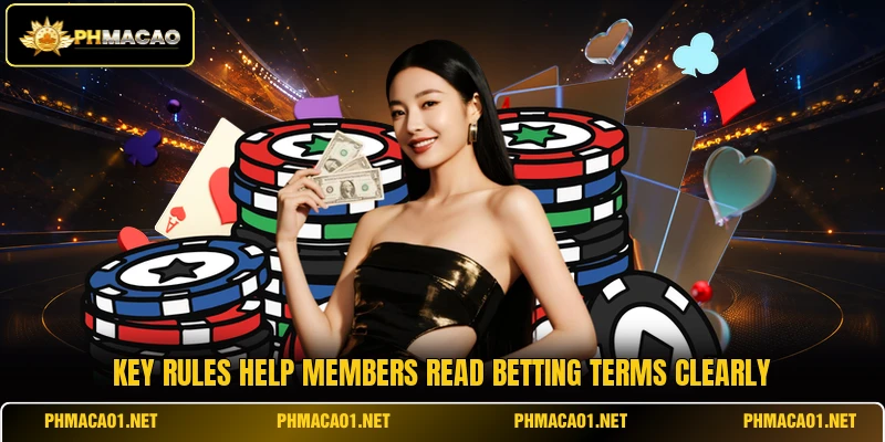 Key rules help members read betting terms clearly