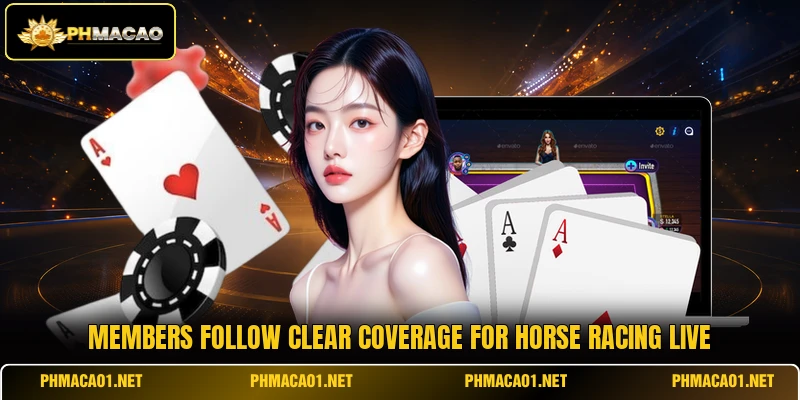 Members follow clear coverage for Horse Racing Live