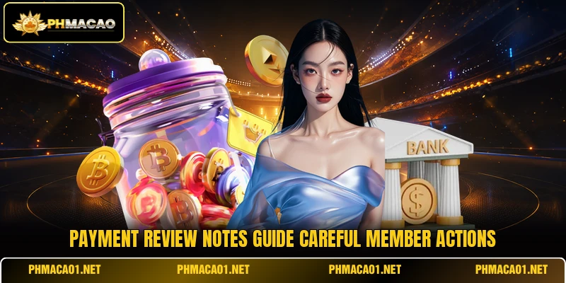 Payment review notes guide careful member actions