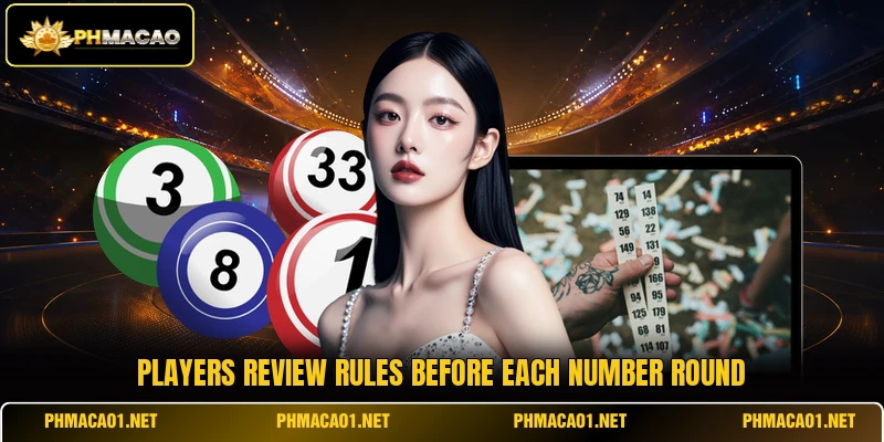 Players review rules before each number round