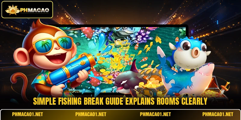 Simple Fishing Break guide explains rooms clearly