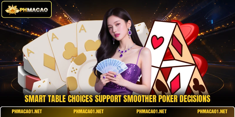 Smart table choices support smoother poker decisions